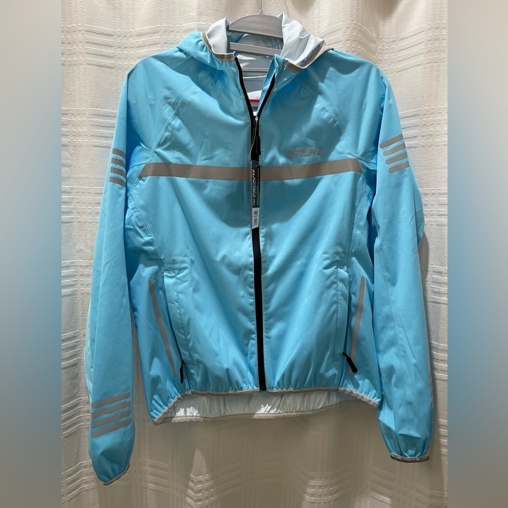Proviz classic active waterproof running jacket light blue reflective